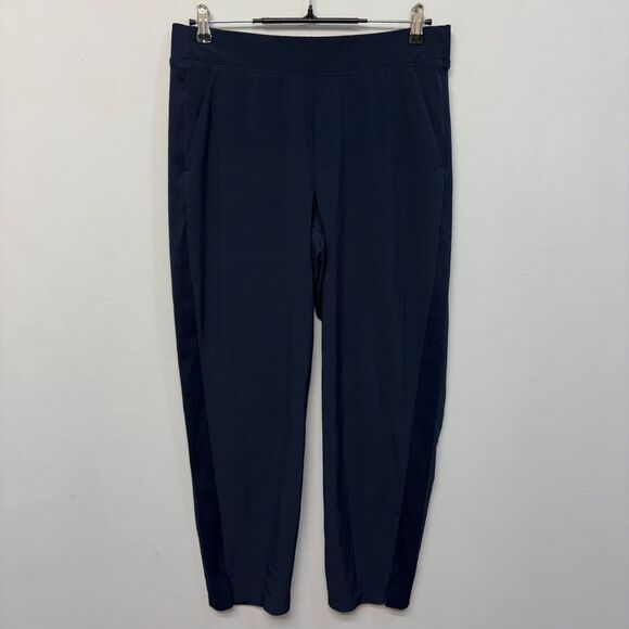 Athleta Women Brooklyn Mid Rise Ankle Pants Size 10 Navy Blue SP23 C023 -22 - Picture 1 of 16